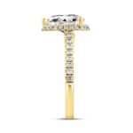 LADIES RING 2 1/2CT ROUND/PEAR DIAMOND 14K YELLOW GOLD (CENTER STONE PEAR DIAMOND 2CT ) - Image 3