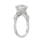 LADIES RING 2 1/2CT ROUND/PEAR/MARQUISE DIAMOND 14K WHITE GOLD (CENTER STONE ROUND DIAMOND 2.00CT) - Image 3