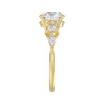 LADIES RING 2 1/2CT ROUND/PEAR/MARQUISE DIAMOND 14K YELLOW GOLD (CENTER STONE ROUND DIAMOND 2.00CT) - Image 4