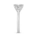 LADIES RING 2 3/4CT ROUND/TRAPEZOID/EMERALD DIAMOND 14K WHITE GOLD - Image 3