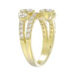 LADIES RING 2.00CT ROUND/OVAL/PEAR DIAMOND 14K YELLOW GOLD - Image 2