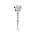 LADIES RING 2CT ROUND DIAMOND 14K WHITE GOLD (CENTER STONE ROUND DIAMOND 1CT ) - Image 3