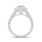 LADIES RING 3 3/4CT ROUND/BAGUETTE DIAMOND 14K WHITE GOLD (CENTER STONE ROUND DIAMOND 1 1/2CT ) - Image 2