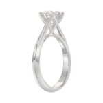 LADIES SOLITAIRE RING 1 1/2CT ROUND DIAMOND 14K WHITE GOLD - Image 3