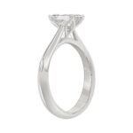 LADIES SOLITAIRE RING 1CT EMERALD DIAMOND 14K WHITE GOLD - Image 3