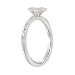 LADIES SOLITAIRE RING 1CT EMERALD DIAMOND 14K WHITE GOLD (CENTER STONE EMERALD DIAMOND 1CT ) - Image 3