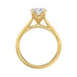 LADIES SOLITAIRE RING 2 1/2CT OVAL DIAMOND 14K YELLOW GOLD - Image 2