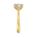 LADIES SOLITAIRE RING 2 1/2CT OVAL DIAMOND 14K YELLOW GOLD - Image 4