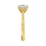LADIES SOLITAIRE RING 2 1/2CT PRINCESS DIAMOND 14K YELLOW GOLD - Image 4