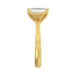 LADIES SOLITAIRE RING 3CT EMERALD DIAMOND 14K YELLOW GOLD (CENTER STONE EMERALD DIAMOND 3CT ) - Image 4