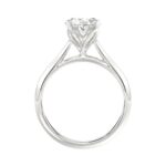 LADIES SOLITAIRE RING 3CT OVAL DIAMOND 14K WHITE GOLD - Image 2