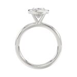 LADIES SOLITAIRE RING 3CT OVAL DIAMOND 14K WHITE GOLD (CENTER STONE OVAL DIAMOND 3CT ) - Image 2