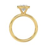 LADIES SOLITAIRE RING 3CT OVAL DIAMOND 14K YELLOW GOLD (CENTER STONE OVAL DIAMOND 3CT ) - Image 2
