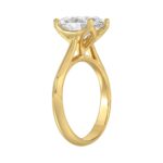 LADIES SOLITAIRE RING 4CT OVAL DIAMOND 14K YELLOW GOLD - Image 3