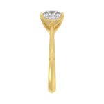 LADIES SOLITAIRE RING 4CT PRINCESS DIAMOND 14K YELLOW GOLD - Image 4