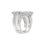 LADIES WRAP RING 2 1/2CT ROUND/PRINCESS/PEAR DIAMOND 14K WHITE GOLD - Image 3