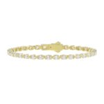 LADIES BRACELET 5.00CT OVAL DIAMOND 14K YELLOW GOLD