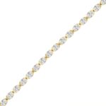 LADIES BRACELET 5.00CT OVAL DIAMOND 14K YELLOW GOLD - Image 2
