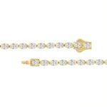 LADIES BRACELET 5.00CT OVAL DIAMOND 14K YELLOW GOLD - Image 3