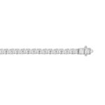 LADIES BRACELET 5CT ROUND DIAMOND 14K WHITE GOLD - Image 3
