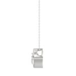 LADIES SOLITAIRE PENDANT 2CT OVAL DIAMOND 14K WHITE GOLD - Image 2