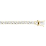 LADIES BRACELET 11CT ROUND DIAMOND 14K YELLOW GOLD - Image 2