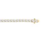 LADIES BRACELET 11CT ROUND DIAMOND 14K YELLOW GOLD - Image 3