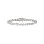 LADIES BRACELET 3CT ROUND DIAMOND 14K WHITE GOLD