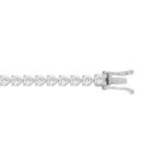 LADIES BRACELET 3CT ROUND DIAMOND 14K WHITE GOLD - Image 3