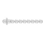 LADIES BRACELET 3CT ROUND DIAMOND 14K WHITE GOLD - Image 2