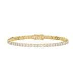 LADIES BRACELET 7CT ROUND DIAMOND 14K YELLOW GOLD