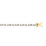 LADIES BRACELET 7CT ROUND DIAMOND 14K YELLOW GOLD - Image 2