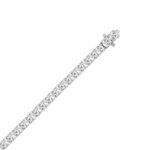 LADIES BRACELET 9CT ROUND DIAMOND 14K WHITE GOLD - Image 3