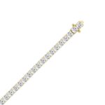 LADIES BRACELET 9CT ROUND DIAMOND 14K YELLOW GOLD - Image 3