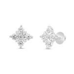 14K WHITE GOLD 1 1/2CT ROUND DIAMOND LADIES EARRINGS - Image 3