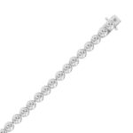 14K WHITE GOLD 9.00CT ROUND DIAMOND LADIES BRACELET - Image 2