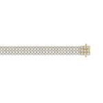 LADIES BRACELET 5CT ROUND DIAMOND 14K YELLOW GOLD - Image 3