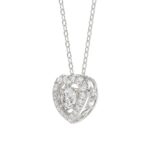 10K WHITE GOLD 3/4CT ROUND DIAMOND LADIES PENDANT WITH CHAIN (CENTER STONE ROUND DIAMOND 1/2CT) - Image 3
