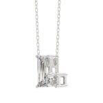 10K White Gold Diamond Initial “L” Pendant 1 1/3CT Fancy Cut Ladies Alphabet Charm with Chain - Image 2