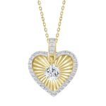 10K YELLOW GOLD 3/4CT ROUND DIAMOND LADIES PENDANT WITH CHAIN