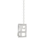 14K WHITE GOLD 1 1/3CT FANCY CUT ALPHABET DIAMOND LADIES PENDANT WITH CHAIN - Image 2