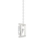 14K WHITE GOLD 1 5/8CT FANCY CUT ALPHABET DIAMOND LADIES PENDANT WITH CHAIN - Image 2