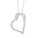 14K WHITE GOLD 1/3CT ROUND DIAMOND LADIES PENDANT WITH CHAIN - Image 2