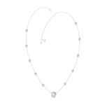 14K WHITE GOLD 2 1/4CT ROUND DIAMOND LADIES NECKLACE - Image 3
