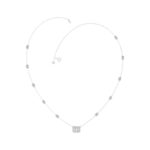 14K WHITE GOLD 2 1/4CT ROUND/EMERALD DIAMOND LADIES NECKLACE