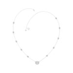 14K WHITE GOLD 2 1/4CT ROUND/OVAL DIAMOND LADIES NECKLACE