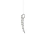 14K WHITE GOLD 3/8CT ROUND DIAMOND LADIES PENDANT WITH CHAIN - Image 2