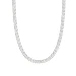 14K WHITE GOLD 9 1/2CT 16" ROUND DIAMOND LADIES TENNIS NECKLACE