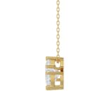 14K YELLOW GOLD 1 3/4CT FANCY CUT ALPHABET DIAMOND LADIES PENDANT WITH CHAIN - Image 2