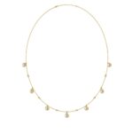 14K YELLOW GOLD 1.00CT ROUND/PEAR DIAMOND LADIES NECKLACE - Image 2